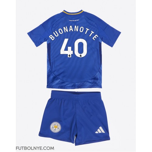 Camiseta Leicester City Facundo Buonanotte #40 Primera Equipación para niños 2024-25 manga corta (+ pantalones cortos)